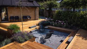 Kongsberg kalksten terrasse naturstens flise 100x100