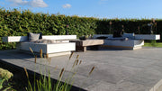 Kongsberg terrasse naturstens flise i kalksten 100x100