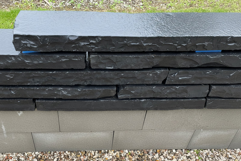 Midnat_limestone_mur natursten i kløvet