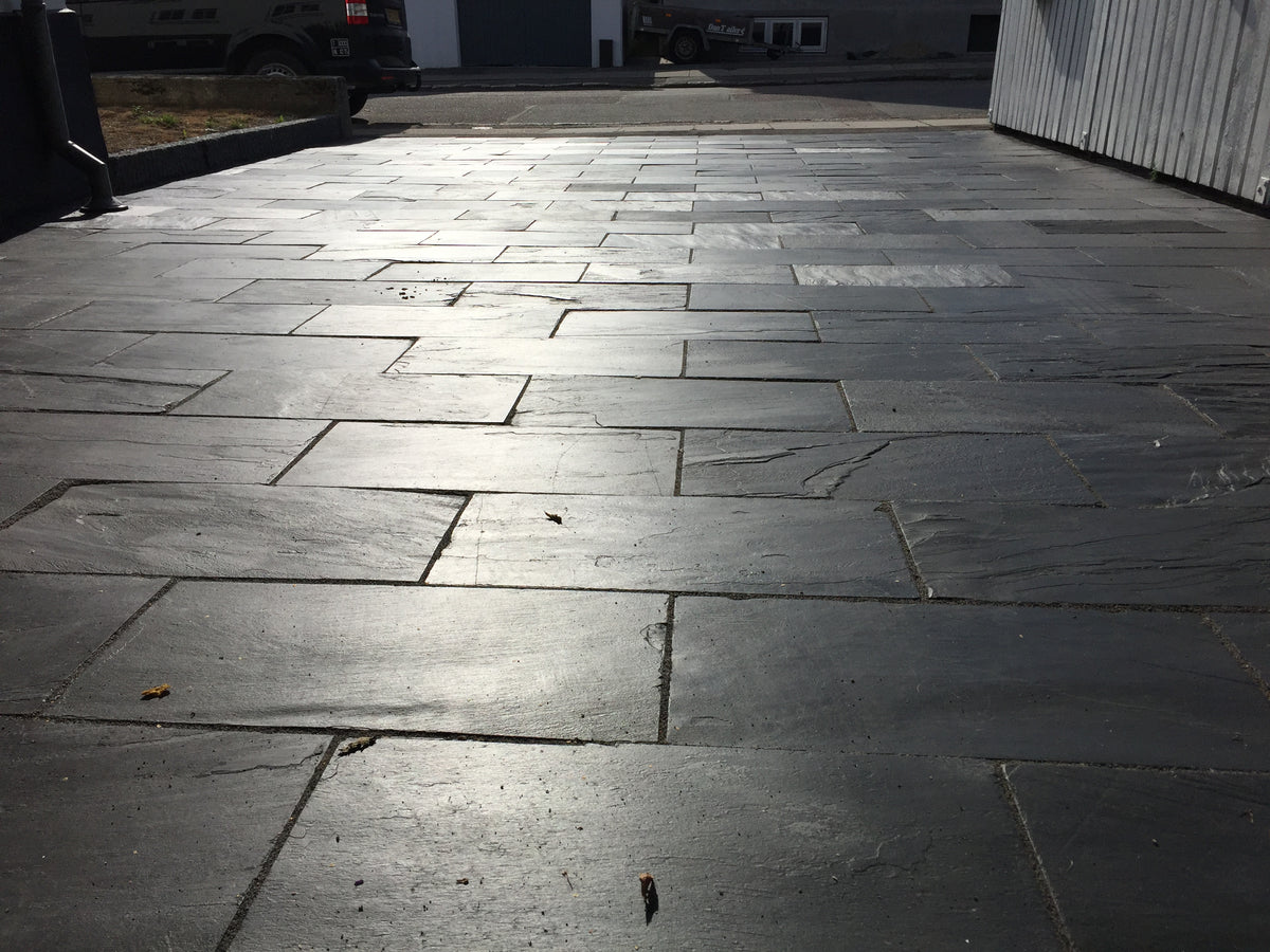 Shanghai black skifer til indkørsel i natursten